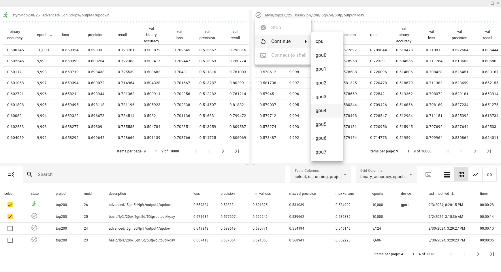 Experiments View alt text